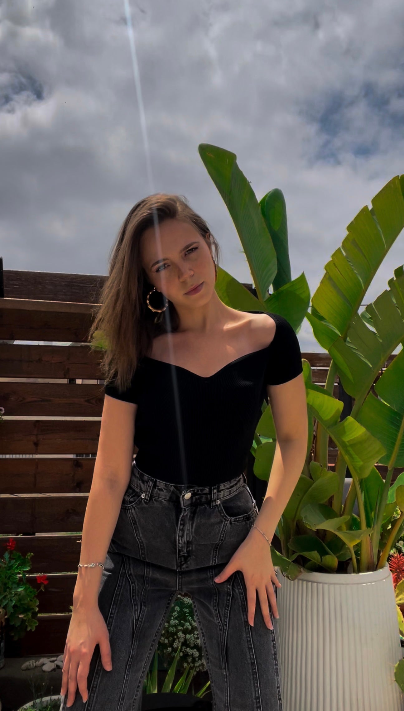 Black off the Shoulder top